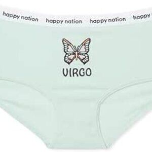 Happy Nation Girls Comfy Cotton Logo Hipster Underwear VIRGO Size XL /14-16